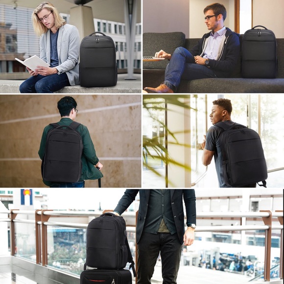 NWT 17”Waterproof Laptop Bag Extra Large Travel Backpack With USB Charging Port - Picture 7 of 7